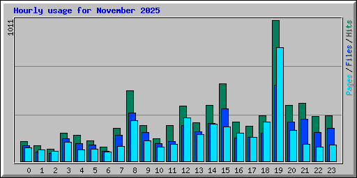 Hourly usage for November 2025